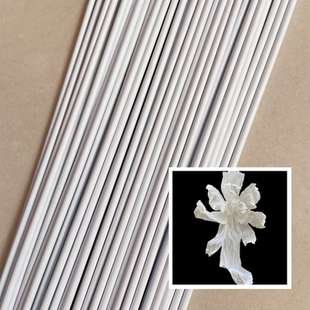 1.5米长胶包白铁丝大型纸艺造型铁丝婚礼花朵材料 14#16#包塑铁丝