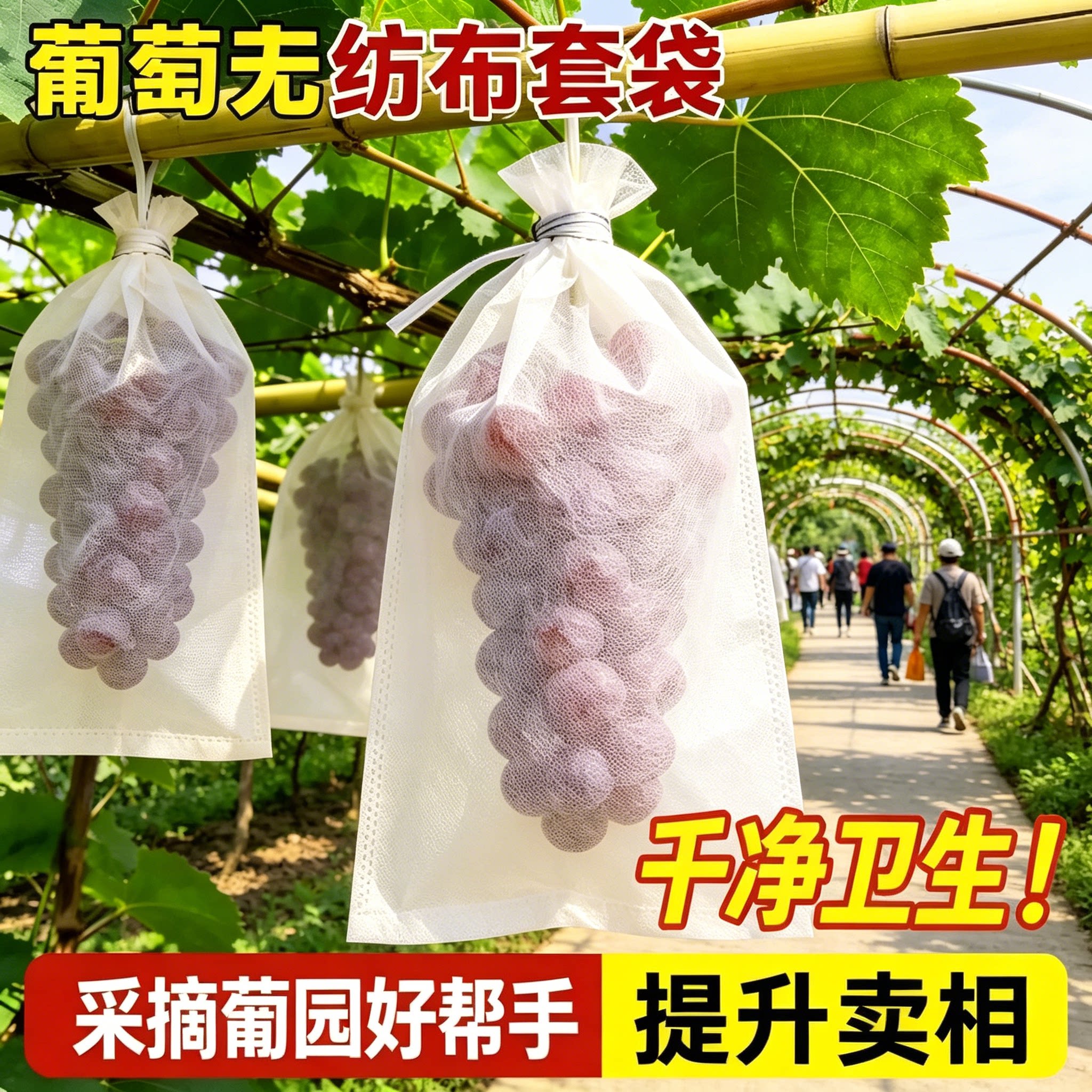 无纺布葡萄套袋水果新型防虫防水防雨网袋子桃子梨子防鸟果袋套袋