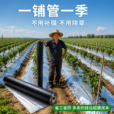 银黑地膜双色驱虫防草除草加厚保温种植种菜果树农用地膜塑料薄膜