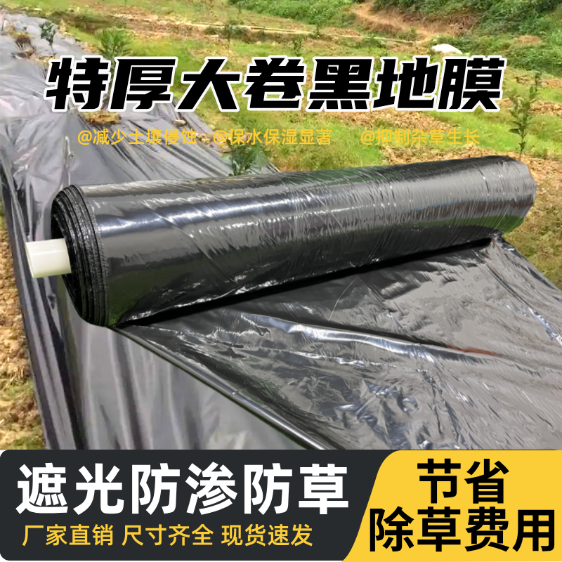 特厚黑地膜种菜农用除草防草保温保湿抗老化加厚塑料薄膜菜园盖菜,农机/农具/农膜,农用薄膜,淘宝优惠券,粉丝福利购,淘宝优惠卷