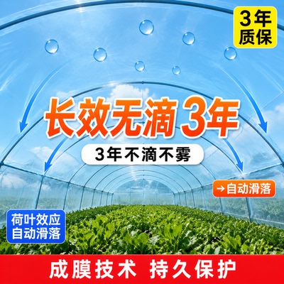 大棚塑料膜加厚透明尼龙薄膜农用抗老化蓝色无滴膜保温专用防水布