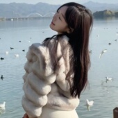 皮草仿獭兔毛龙猫翻领毛毛外套高级感时髦贵妇短款 2025冬季 新款 女