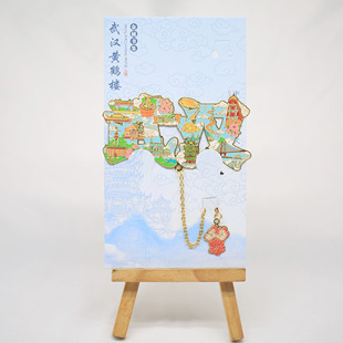 武汉印象金属书签黄鹤楼东湖武大樱花景区地标建筑旅游纪念送礼