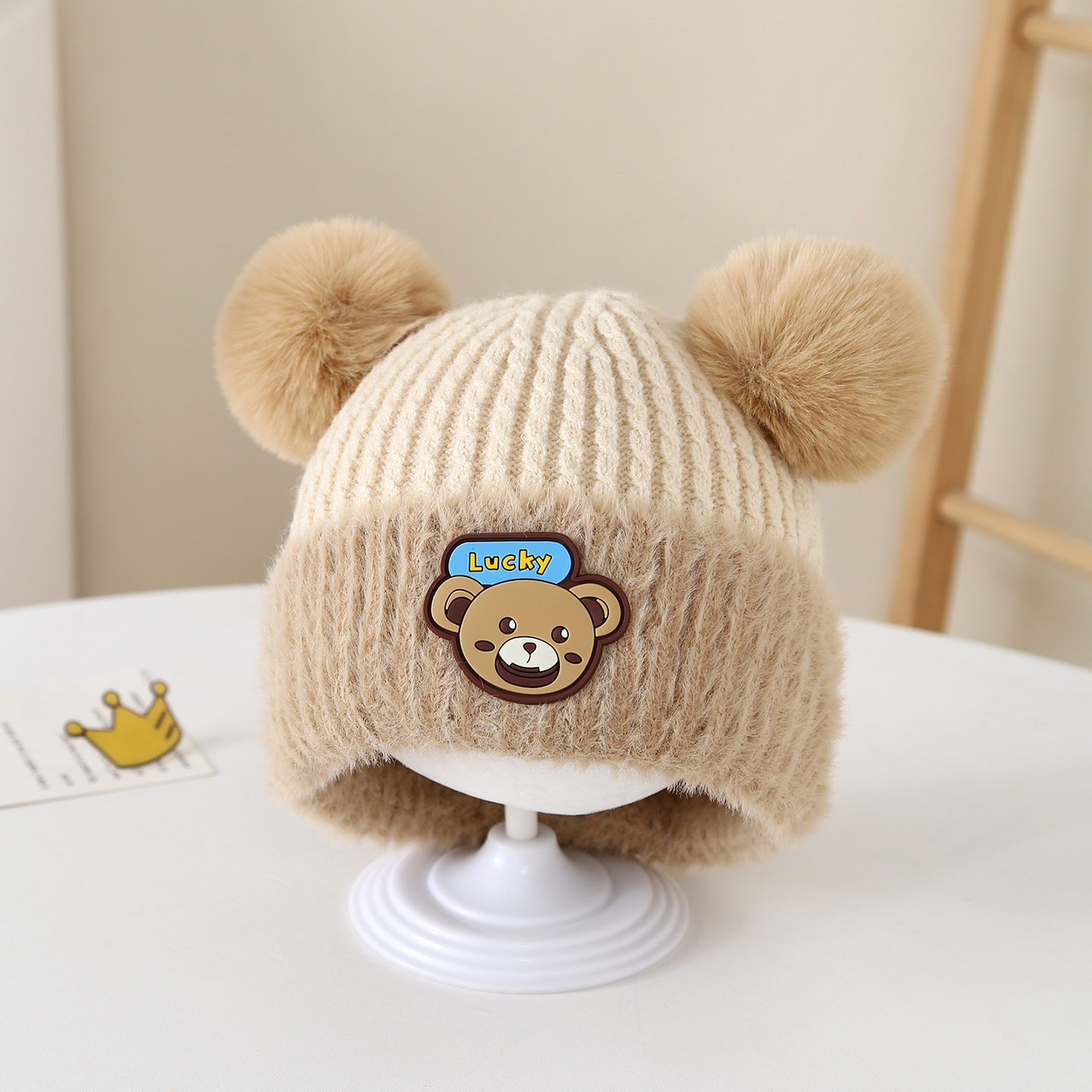 宝宝帽子秋冬季保暖毛线帽