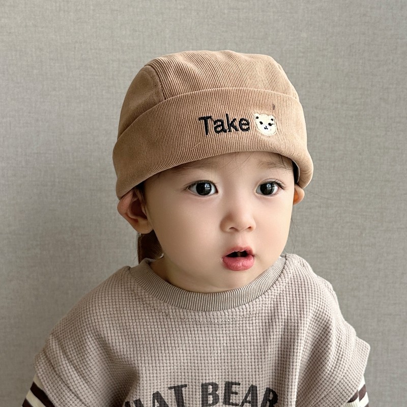 儿童帽子春秋可爱超萌遮阳地主帽男女宝宝个性雅痞冬季瓜皮海盗帽