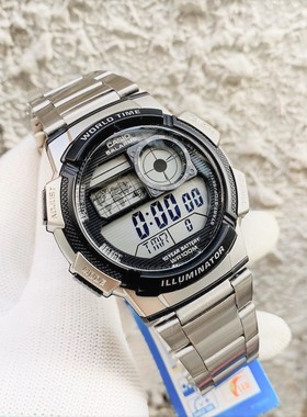 Casio卡西欧十年电力AE-1000WHD-1A热销爆款复古多功能防水电子表