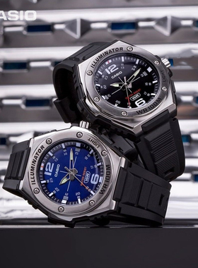 CASIO卡西欧商务男表时尚休闲男女士运动指针表 MWA-100H/D-1A/2A