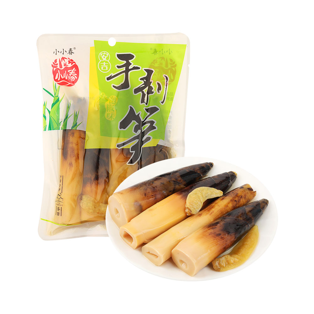 安吉特产小小春手剥笋老汤泡椒味手剥脆笋嫩竹冬笋尖吃货美食零食