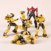 正版 大黄蜂擎天柱迷你手办变形金刚车载摆件包包挂件钥匙链8cm