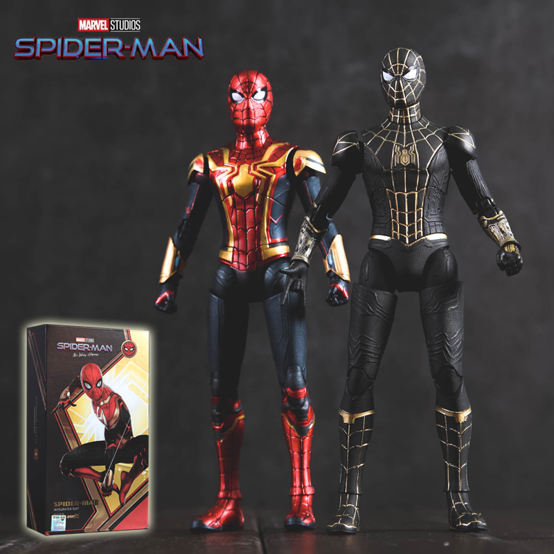 正版十周年红金蜘蛛侠关节手办