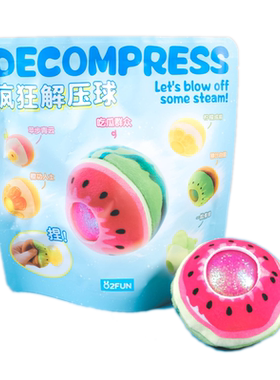 创意缤纷水果疯狂解压球毛绒玩具