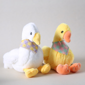 正版 拉绳摇尾巴萌宠小鸭子公仔丫贝比好玩毛绒玩具柯尔鸭儿童礼物