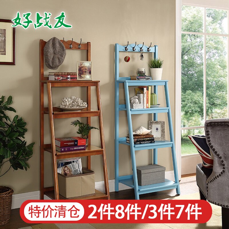 Good comrade All solid wood Shelf Farewell Same item to ground a living room bookshelf American style Wall Trapezoid Solid wood framein the Residential furniture , Shelf , Shelf/Shelf  category - from Buy2taobao.com to provide professional Taobao agent buy service