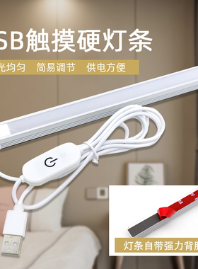 高亮大学生宿舍LED长条酷毙灯USB触摸双色硬灯条地摊充电宝5v灯带