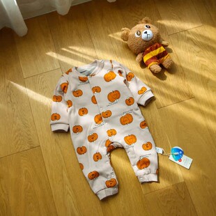 米乐熊婴儿双层哈衣里绒连体衣加绒春秋装 男女宝宝2558 A类童装