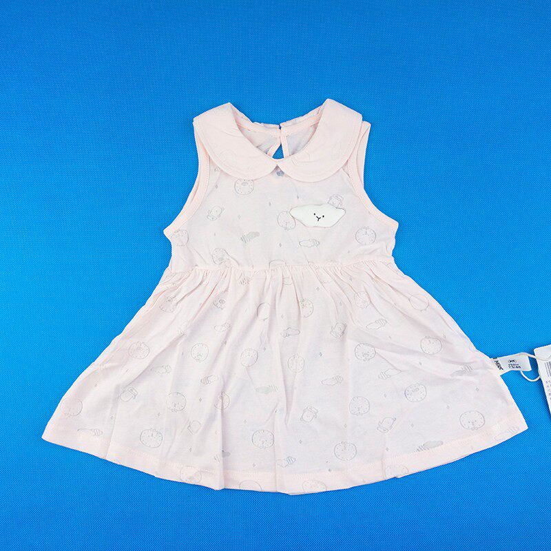 米乐熊小童夏装连体衣女孩夏季童装无袖超薄款裙子网眼A类M1955