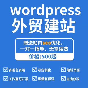 外贸建站商城独立站wp英文网站建设店铺装修wordpress企业站定制