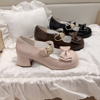 【小鼠饼中跟】可爱甜美少女软妹lolita中跟鞋