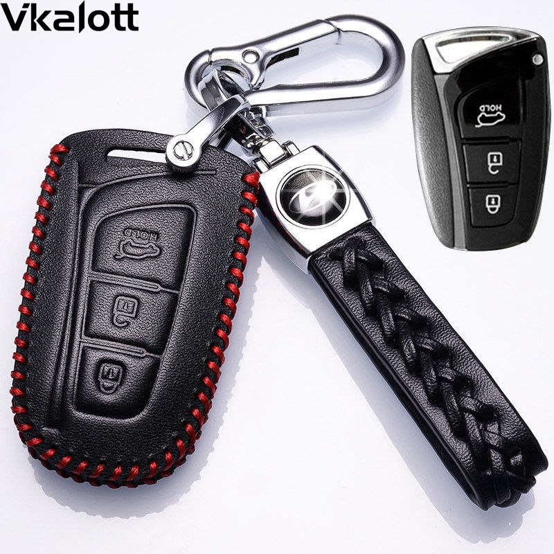 2018款北京现代胜达车钥匙套2017款胜达真皮钥匙包16款高档男士扣