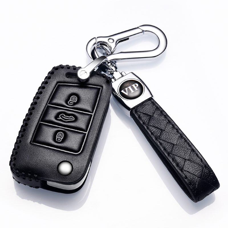 福斯途岳钥匙套汽车钥匙扣高档包2021款新途岳专用20款真皮全包女