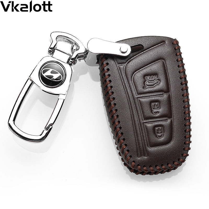 北京现代2017款全新胜达钥匙包专用真皮钥匙套13-15款ix45汽车5座