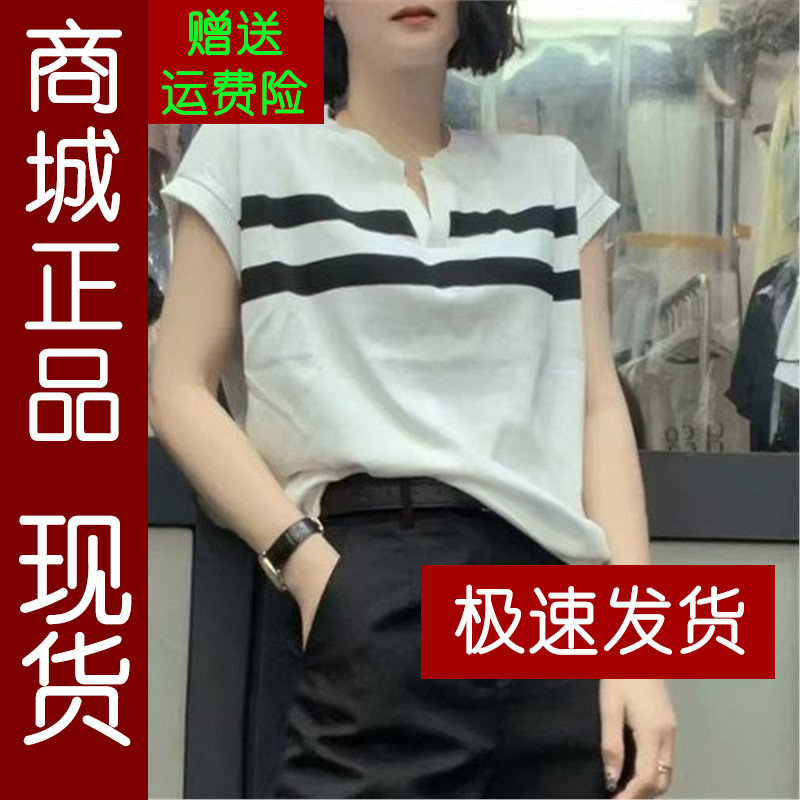 正品.气质短袖t恤女2026夏季宽松
