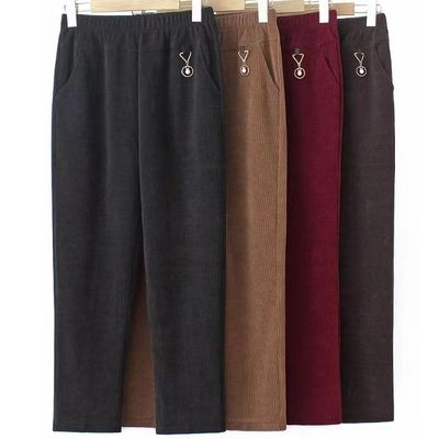 中老年人妈妈松紧腰宽松休闲裤