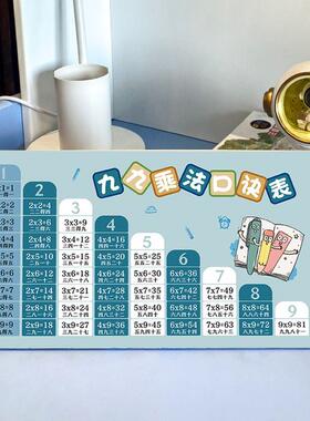 九九乘法口诀除法表挂牌摆台
