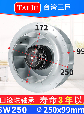 台湾三巨SW250HA2涡流风机220v工业涡流式离心风机空气净化器风扇