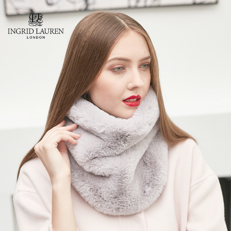 濑兔毛秋冬季护耳学生仿皮草围巾