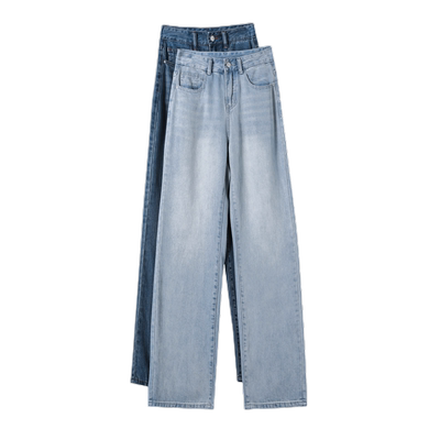 天丝牛仔裤女高腰冰丝夏季薄款