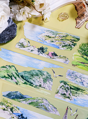 大象君 PET胶带 在湖边 陆制5mpet白墨+离型纸 水岸自然风光造景