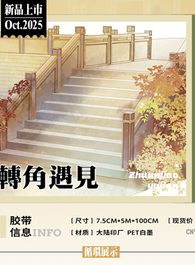 大象君 PET胶带 转角遇见 陆制5mpet白墨+离型纸 庭院楼梯 造景