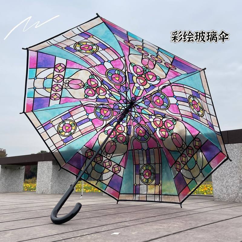 雨伞浪漫长柄透明透明自动晴雨玻璃英伦风伞热带雨林大拱形彩绘,婴童用品,儿童雨伞/防晒伞,淘宝优惠券,粉丝福利购,淘宝优惠卷