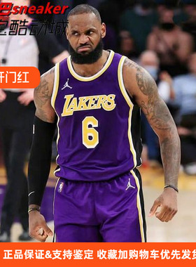 Nike耐克22夏季季新款男子篮球詹姆斯湖人6号球衣背心CV9481-513