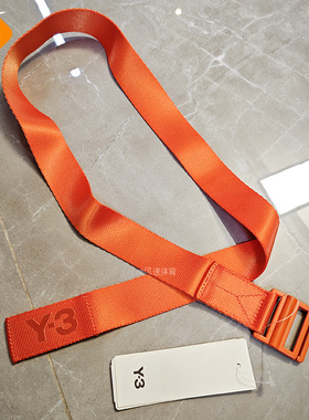 Y-3 三本耀司Y3男女经典款 Y3徽标 双环扣腰带高端潮流运动HM8332
