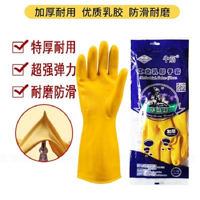 羊城牌加厚牛筋天然橡胶乳胶手套