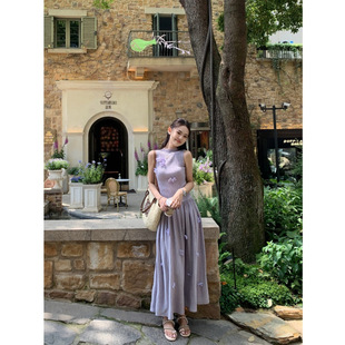 文艺洋气淑女度假风时尚套装2026夏季新款无袖针织上衣长裙两件套