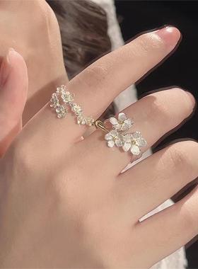 楚噢CHUO纯银S925银勿忘我花朵戒指环美少女轻奢闺蜜送礼生日礼物