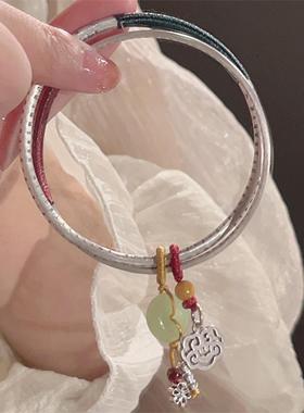 楚噢实心足银传承手镯复古礼物女