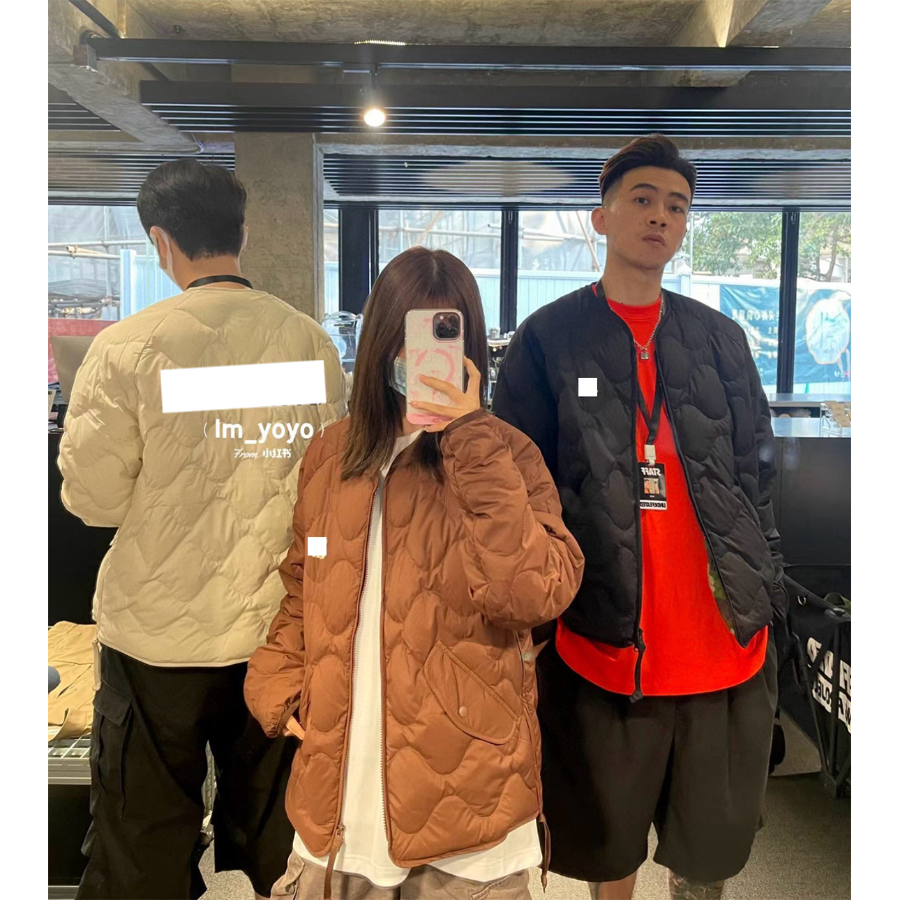 正确版本于和伟五道杠印花轻薄羽绒服可收纳男女情侣款羽绒服夹克