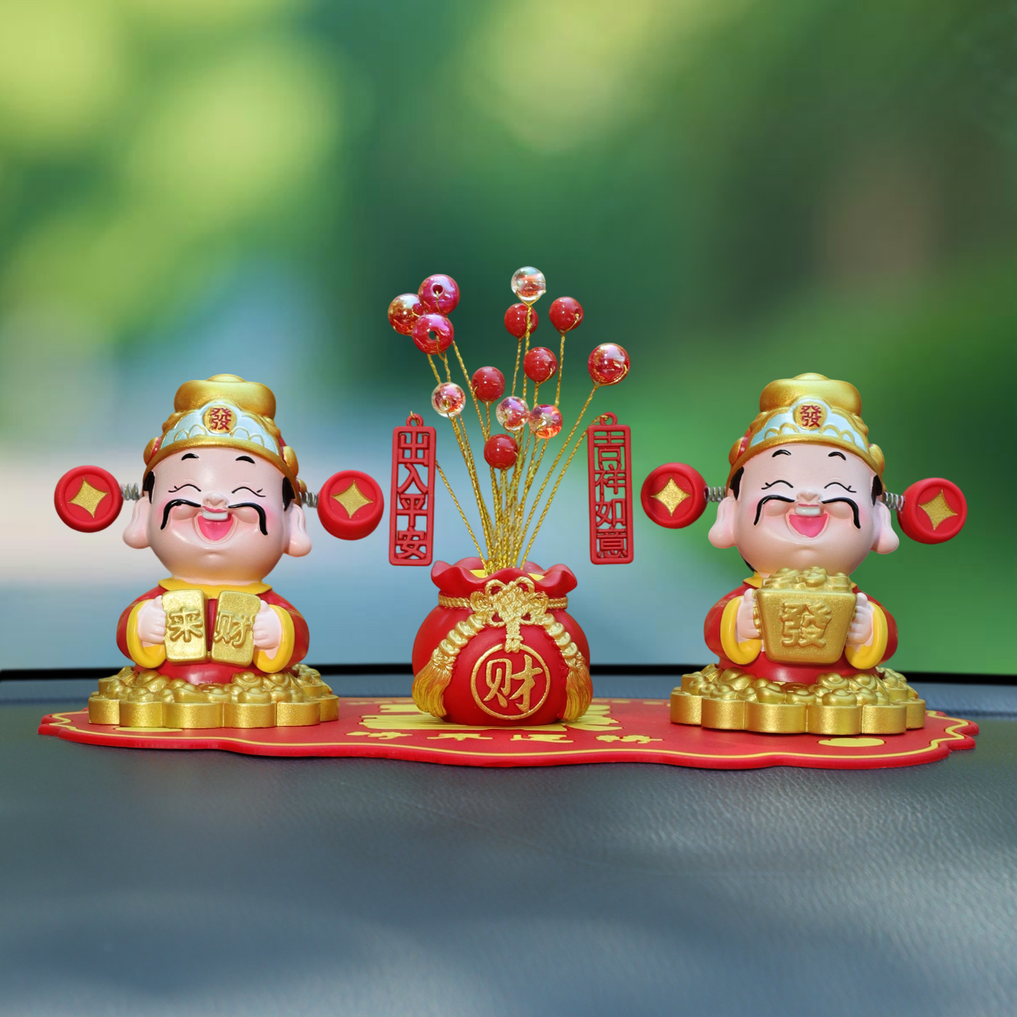 高档财神爷车载装饰品摆件车内吉祥物摇头财爷车载好物2025新款男