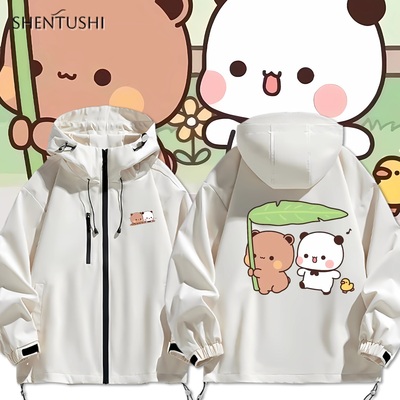 连帽秋冬新款宽松防风冲锋衣