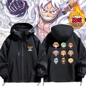 海贼索隆山治路飞王二次元 羽绒服冲锋衣男女学生保暖夹克连帽外套