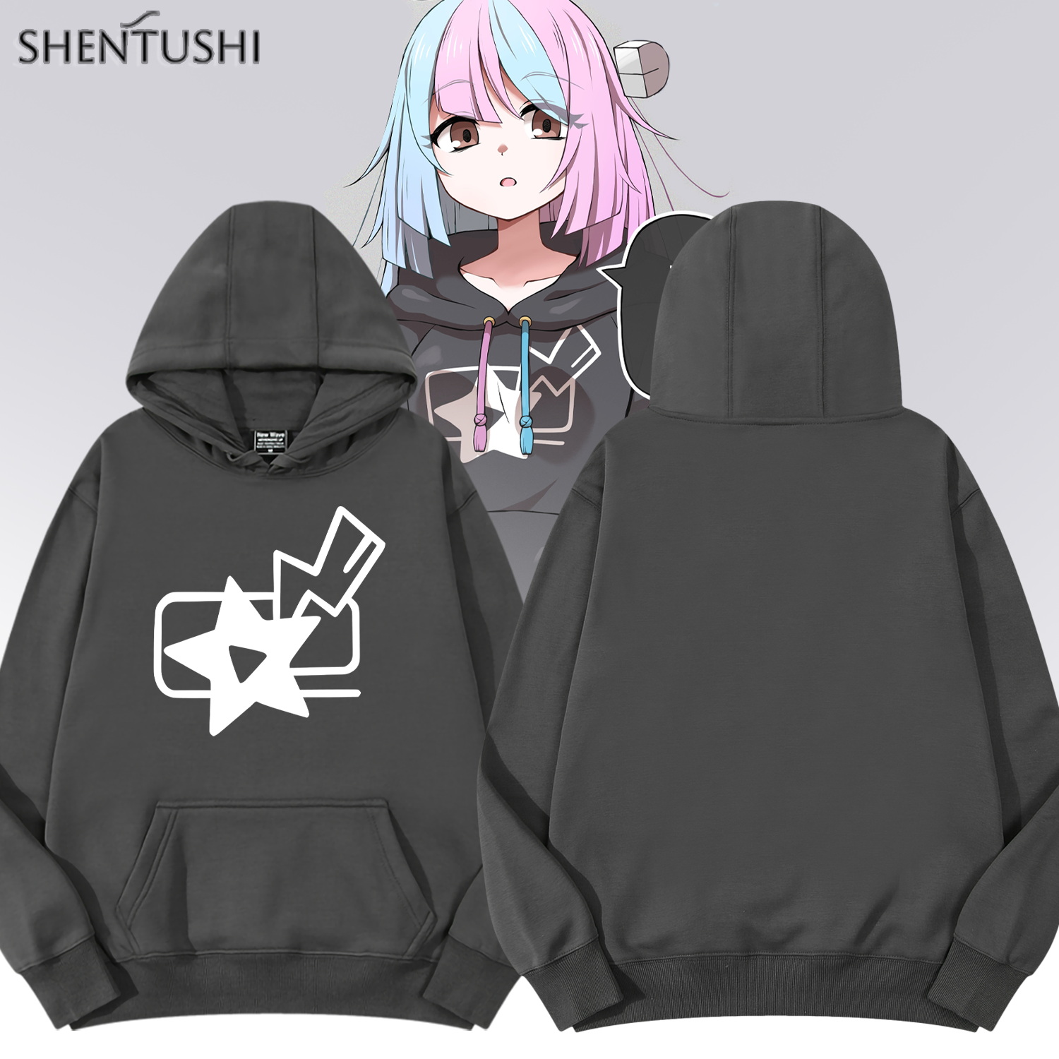 加绒柔顺亲肤保暖连帽卫衣