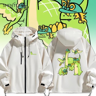 jojo奇妙冒险骇人恶兽迪亚哥动漫休闲百搭男女连帽冲锋衣夹克外套