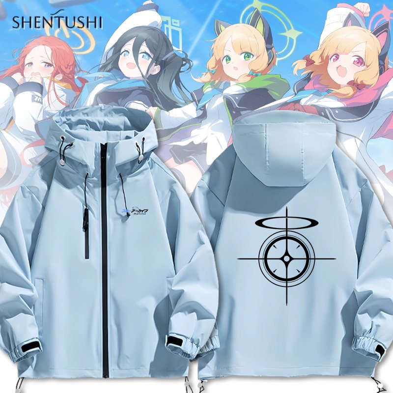 连帽秋冬新款宽松防风冲锋衣