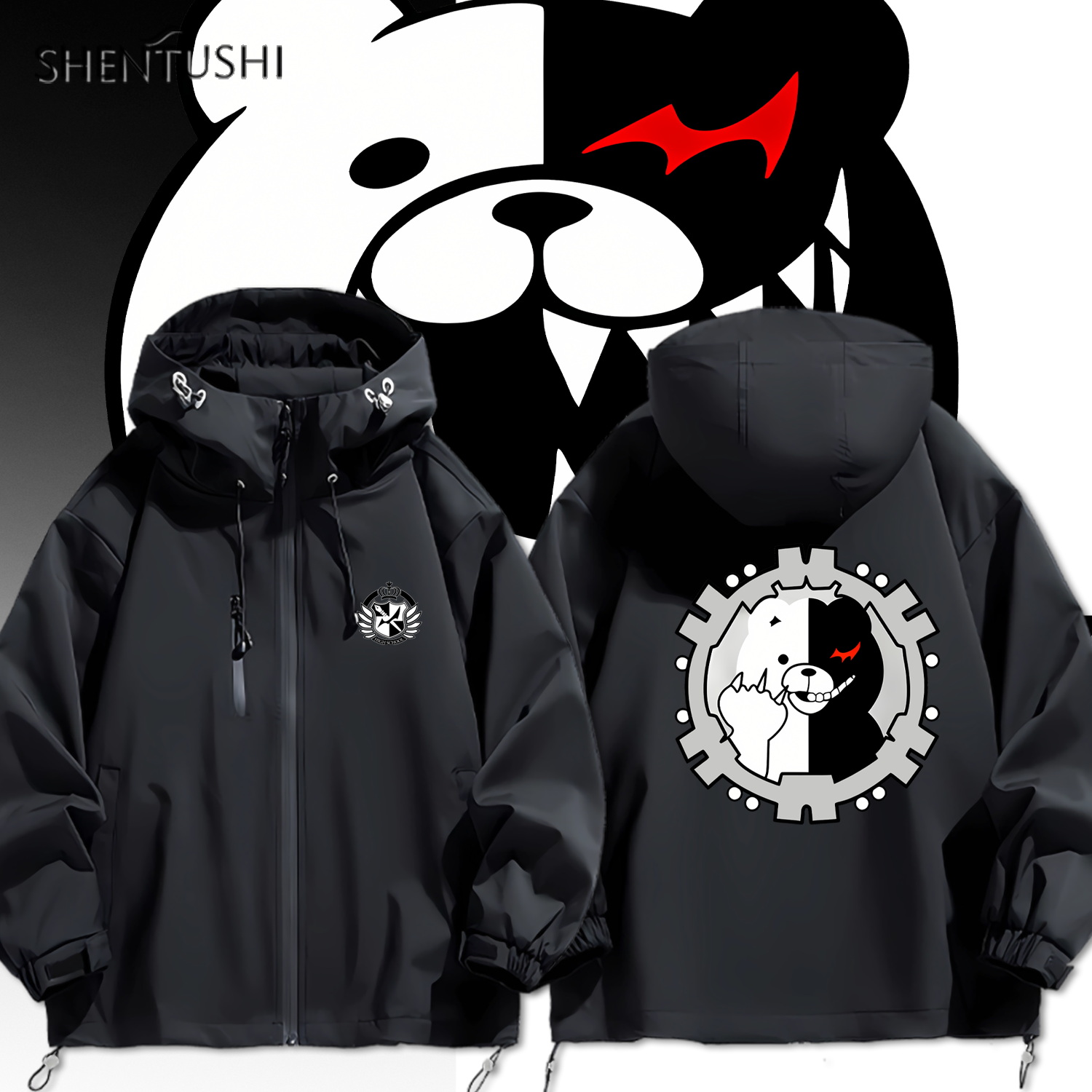 连帽秋冬新款宽松防风冲锋衣