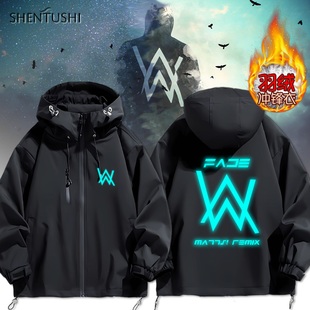 Alan Walker艾伦沃克faded同款反夜光羽绒服保暖御寒男女生冲锋衣