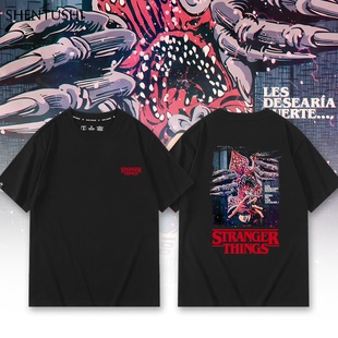 Stranger Things魔王怪奇物语美剧周边夏季纯棉衣服男女生短袖T恤